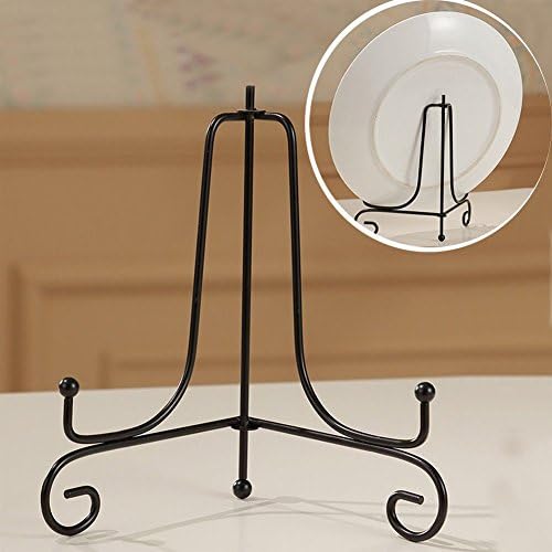 Lot De 4 Chevalets Métal Noirs – Supports Présentoirs Assiettes, Photos, Livres, Cadres & Décorations (Tailles Au Choix 4 à 12 Pouces)