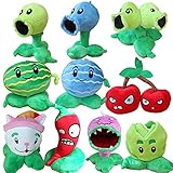 FENGHE Plantas Vs Zombies Peluche 10 Unids/Lote Peashooter Chomper Cabbage Cattail Peluche Juguetes Rellenos PVZ Plantas De Felpa Soft Juguete Muñeca para Niños Regalos