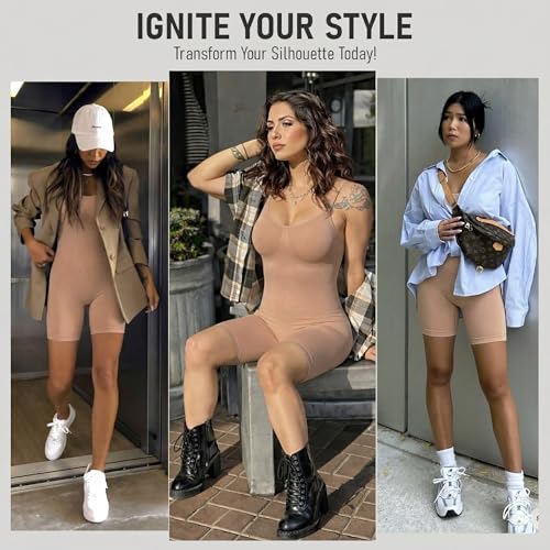 Image of Women's Shapewear Bodysuit - Tummy Control Seamless Waist Sculpting Body Shaper - Thong Body Suit
