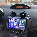 8-core 4+64GB ROM for Mitsubishi Eclipse Radio 2006-2011 Android 15 Car Stereo GPS Navigation Unit with Wireless Carplay Android Auto Receiver IPS HD Touchscreen Free Reverse Camera Mic