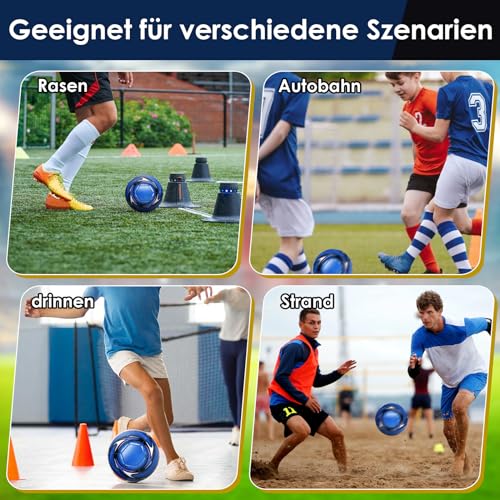 KWJEIULSOQ Fußball Grösse 5 Blau, Fussball Kinder Unisex, Verdickter explosionsgeschützter Fussbälle, Fussbälle GrößE Offizieller 5, Outdoor-Indoor Fußbälle für den Amateur- und Profibereich