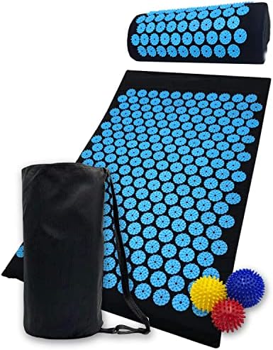 Acupressure Mat and Pillow Set for Lower Back Pain Relief & Muscl...