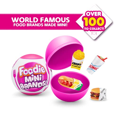 5 Surprise Foodie Mini Brands (2 Pack) By Zuru, Mystery Capsule Real Miniature Collectable Toy, Collectibles, Fast Food Toys And Shopping Accessories #TOP1