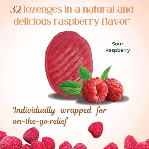 Image of Three Lollies Preggie Drops Pregnancy Nausea Relief Drops with Essential Oils, Morning Sickness and Queasy Stomach Support for Pregnant Women, Sour Raspberry, 32 Count