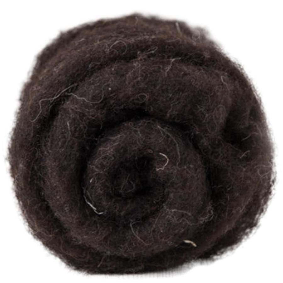 Needle Felting Wool 100g - Carded Batt for Needle & Wet Felting, Core & Finish - Maori DHG - Natural Brown - Image 2