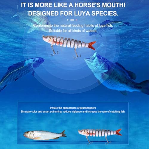 Leurres nageurs multi-articulés pour perche pour décider les poissons apathiques - 4