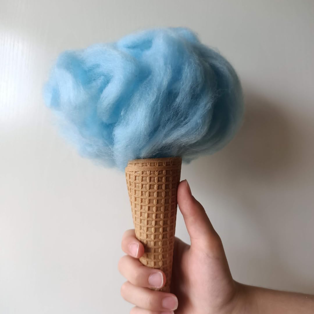Azucren, Azúcar para Máquina Algodón, Sabor a Frutas del Bosque, Perfecto para Hacer Algodón de Azúcar, Cocteles divertidos, Torrijas y Muchas más Creaciones de Color Azul, 1 Kg