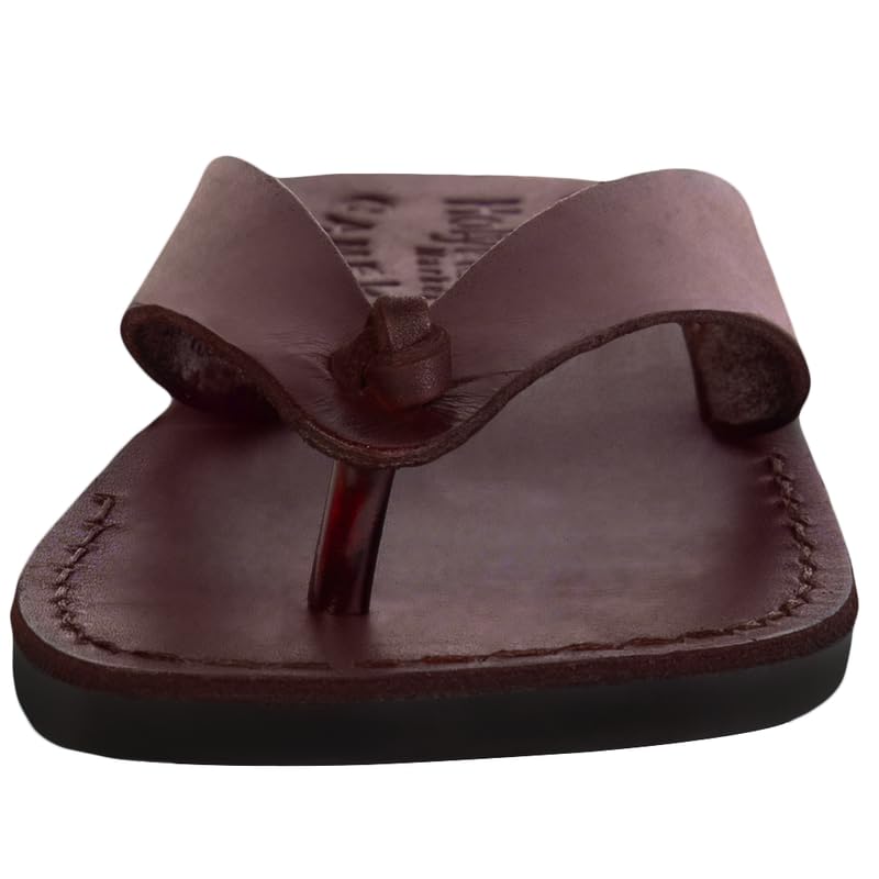 Holy Land Market Men/Women Biblical Jesus Leather Sandals/Slides From Jerusalem (Shepherd Style II)2