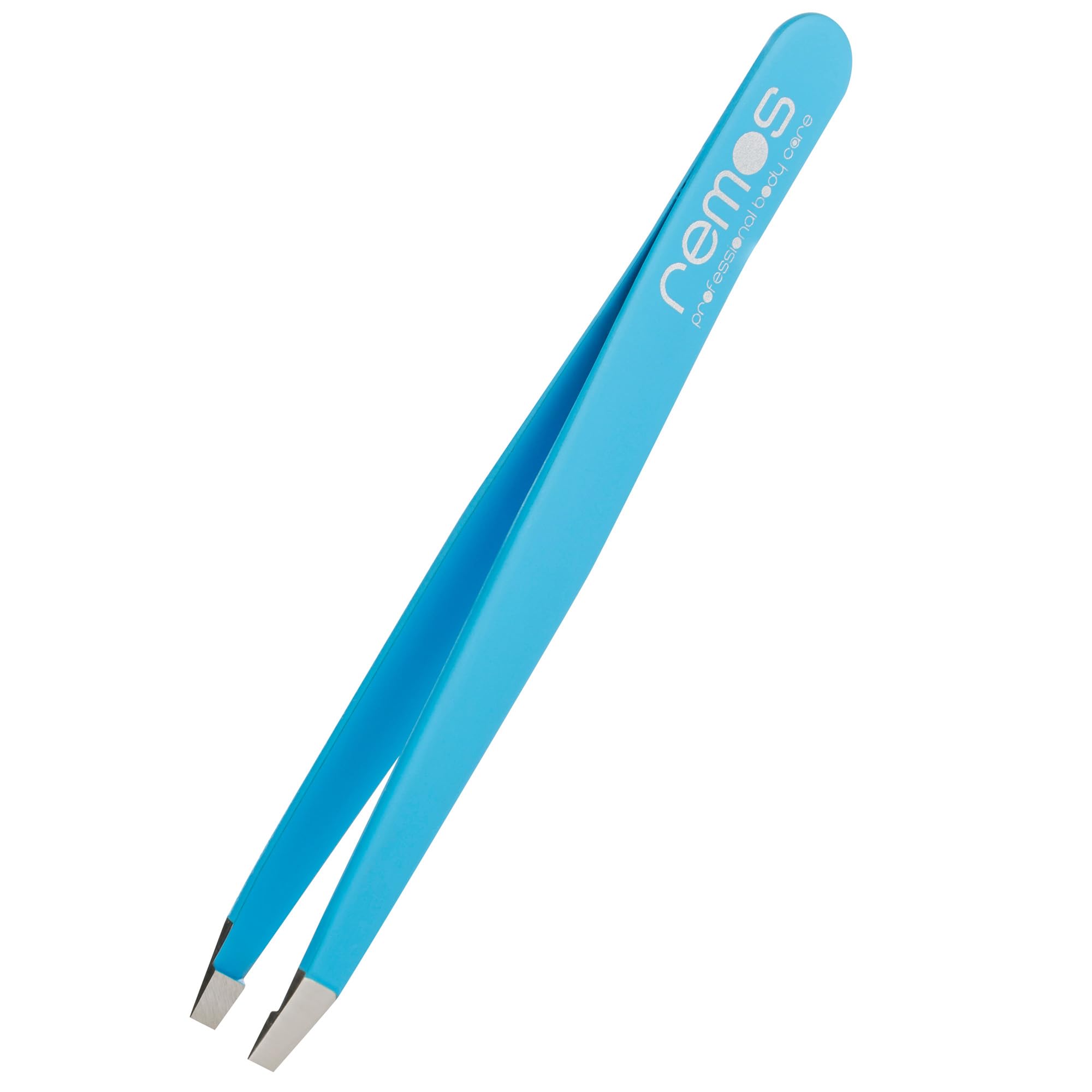 Remos Professional Body Care Blue Remos Professional Eyebrow Tweezers With Straight Tip - Stainless 9.5 Cm In
