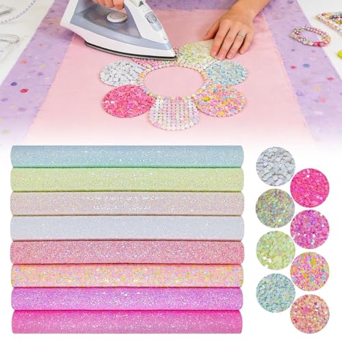 Artisanat broderie tissu avec sequins et perles format A4 - 8