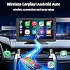 Écran Carplay Voiture 9", Carplay Android Auto sans Fil - Ecran Tactile pour Voiture avec Caméra de Recul | Transmetteur FM, AUX - Autoradio Portable pour la Majorité des Voitures