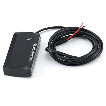 Spograde Car Motorcycle DC12V Digital LED Display Voltmeter Voltage Meter Red