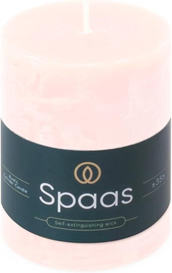 Spaas Rustic Pillar Candle 70/95 mm 35h, Light Pink [Energy Class A+]