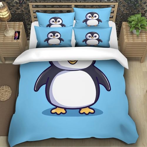 Parure de lit hibou 3D infroissable en microfibre douce avec zip pour lit king