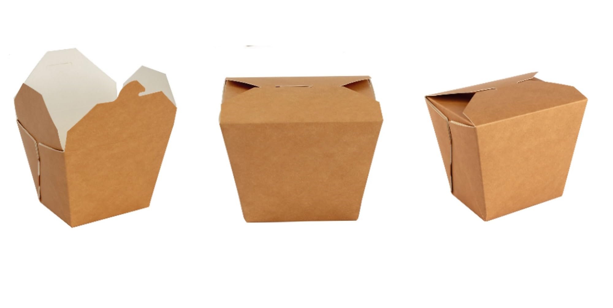 Mustbebonkers Kraft Noodle Pasta Takeaway Box Recyclable Compostable 750Ml Hot Food Boxes En13432 (25)
