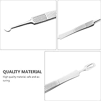 Vista 8 de Precisión de precisión de precisión 3 unids espinilla curvada punta de acero Comedone Splinter Extractor herramienta herramienta herramienta