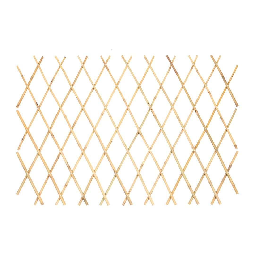 Mininfa Expandable Bamboo Trellis, Expandable Fence 48 by 72 inch, Bamboo Lattice Fence for Dog, Pet, Climbing Plants, Vine, Ivy, Rose