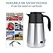 Fdit Car Kettle, 1300ml Portable Stainless Steel Travel Mug, 12V Electric Water Boiler for Coffee and Tea