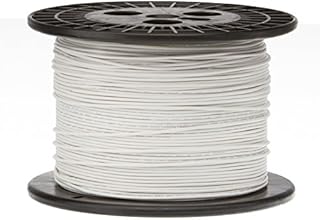 18 AWG Gauge Stranded Hook Up Wire, 1000 ft Length, White, 0.0403