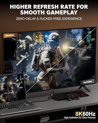 Image of FEDUS STRYKER 16K DisplayPort 2.1 Cable 16K@60Hz, 8K@240Hz, 4K@240Hz /144Hz,165Hz 1.5 Meter 80Gbps Dynamic HDR, HDCP 2.3, DP to DP Display Port Cord adapter for Gaming Monitor, GPU, PC, RTX 5090, 4090