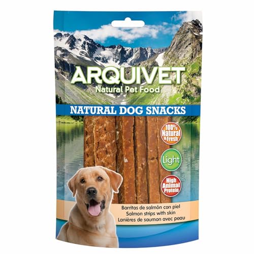 Arquivet, Barritas de salmón con piel, Snacks naturales para perros,