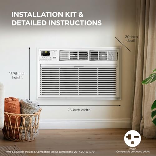 TCL 12,000 BTU Smart Through-the-Wall Air Conditioner with Heater,230V WiFi - image 9