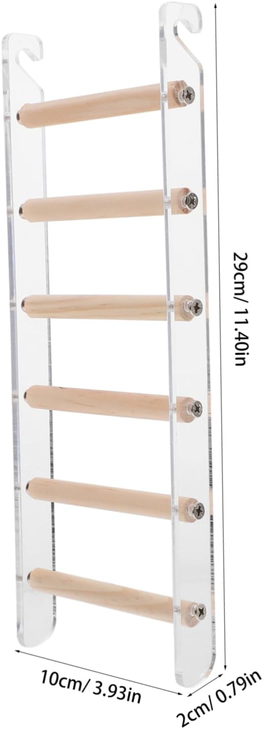 UPKOCH Bird Ladder Toy for Parrots and Hamsters Multi-Functional Climbing Ladder Sturdy Wooden Construction Bird Cage Accessory for Budgerigars and Cockatiels