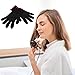 Yopolaz 2 Pair Heat Resistant Gloves - Professional Hot Hand Glove - Heat Protection Flat Iron Glove Pink Edge for Women Hair Styling (Black x 2)