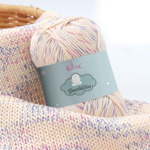 8-Pack GentleBliss Multicolor Baby Yarn - Soft and Hypoallergenic 100% Acrylic DK Yarn, 800 yds/400 g, for Crafting Comfortable Baby Knits (Vanilla Berries)