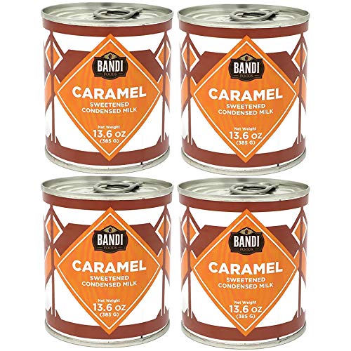 BANDIFoods Imported Sweetened Condensed Milk, 13.6 Ounce (Pack of 4),