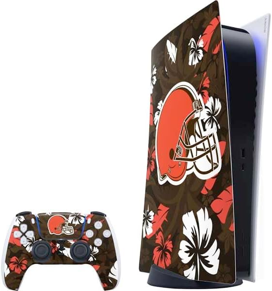 Skinit Decal Gaming Skin Compatible with PS5 Bundle - Officially Licensed NFL Cleveland Browns Design