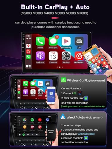 Reproductor MP5 para coche Android 12.0 Ford Mondeo 2000-2007 con GPS, Carplay y DSP 4