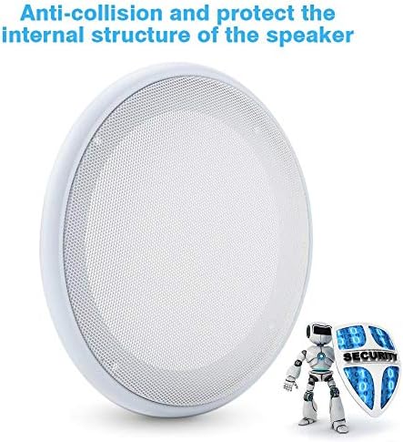Vbestlife 6.5/8 inch Speaker Grill, Speaker Grille, Car Audio Speaker Cover Decorative Circle Metal Mesh for Keynote Speakers, Blankets, Car Audio Systems etc, 2 Pcs(White 8")