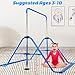 PreGymnastic Folding Gymnastics Bar with Rings, Foldable Kip Bar with Sturdier Base, Training Bar for Kids Ages 3-10, Horizontal Bar, Home Gym Equipment for Boy Girl