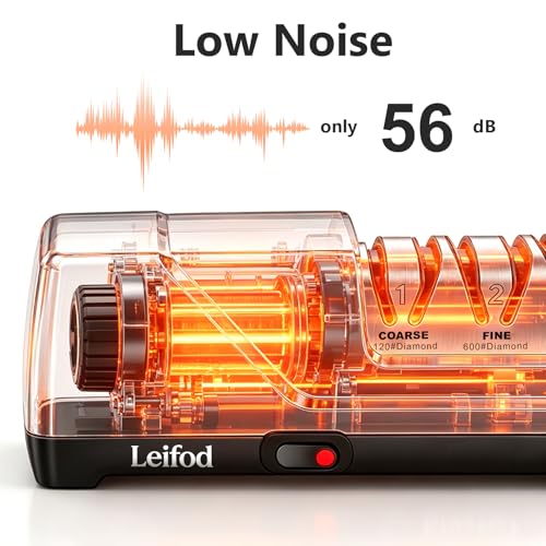 Leifod 3-Stage Electric Knife Sharpener with 15° Guide — view 6