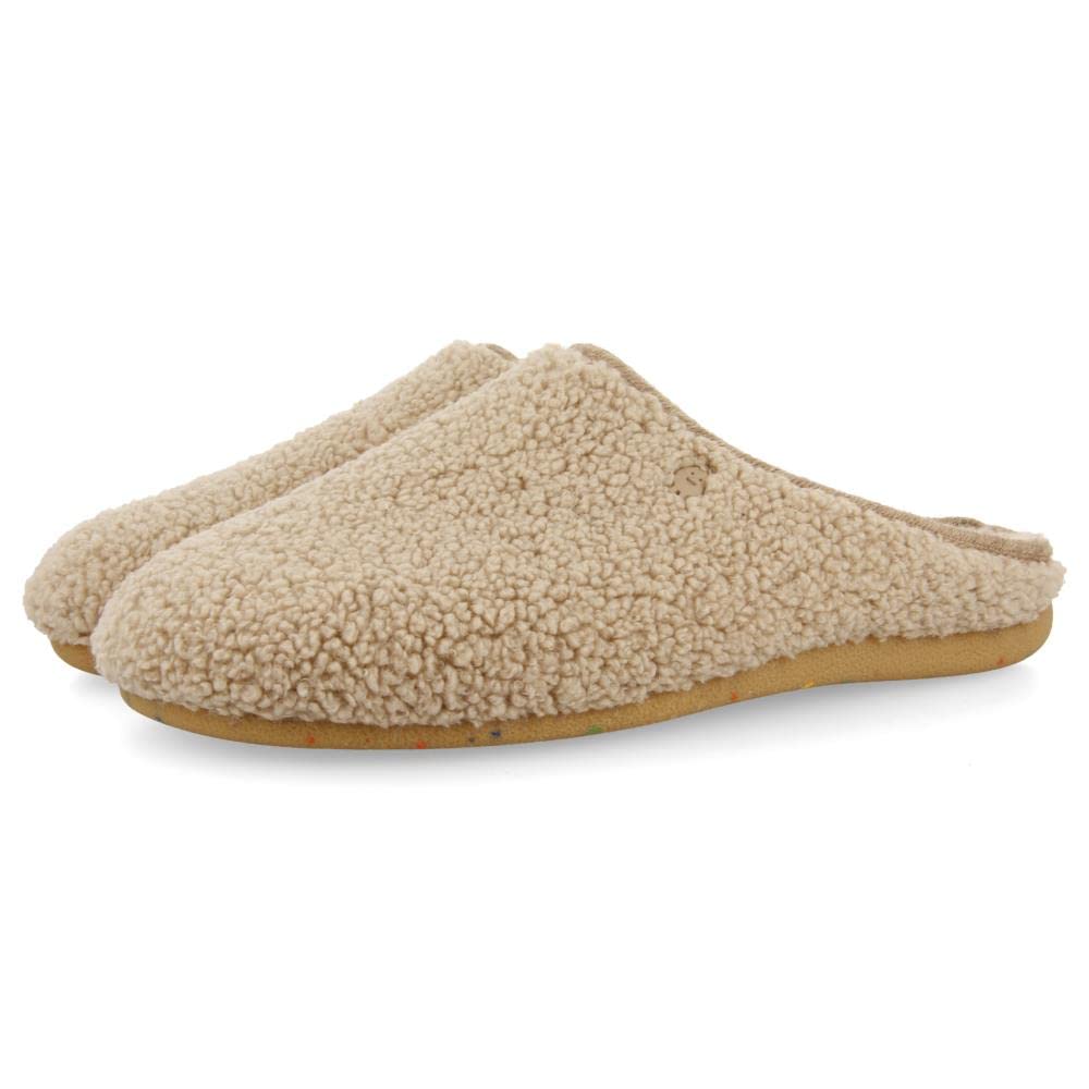 HOT POTATOES Men's Nordfyn Slipper, Beige, 6.5 UK
