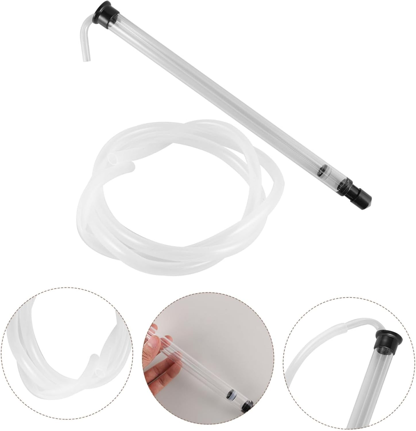 PRETYZOOM 3sets Professional Siphon Tube Syphon Hose for Wine Manual Liquid Transfer Homebrewing Equipment