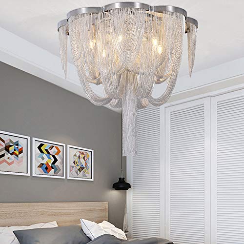 Lustre duplex moderne E14 de 50cm pour plafond de salon et loft chic - 6
