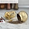 Molinillo de pimienta negra decorativo hecho a mano, mecanismo cónico de zamak, molinillo de especias turco recargable con mango, molinillo de metal con manivela, 11 cm - 4.3 pulgadas 8