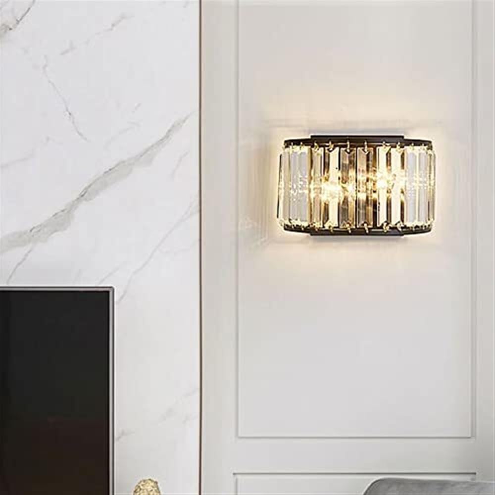 Lampy ścienne wiszące do łazienki E12, nowoczesna kryształowa lampa ścienna do wnętrz, kryształowa kropla kinkiet K9 do sypialni, przedpokoju salonu, jest