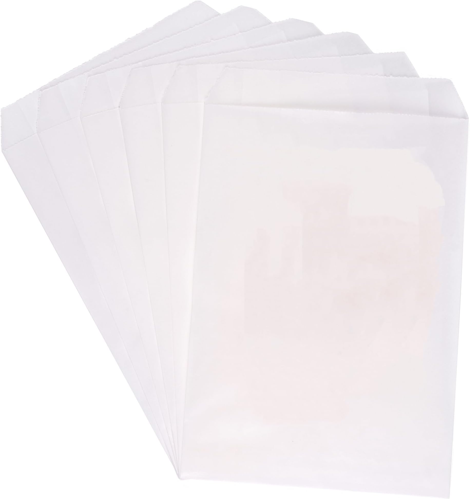 Quotidian White Flat Mini Glassine Paper Bags Envelope 2 3/4" x 4 1/2" (7 x 11.5cm) Pack of 100 - Wedding Baby Treats Candies Stamps Seeds Samples