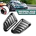 Blilo Car Hood Vents, 2PCS Universal Hood Air Vents for Car Hood Scoop, Bonnet Vent Hood Air Intake Trim Cover (Carbon Fiber)