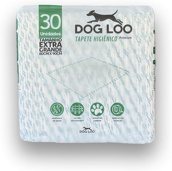 Tapete Higiênico para Cães Dog Loo 60cm x 90cm 30 Unidades