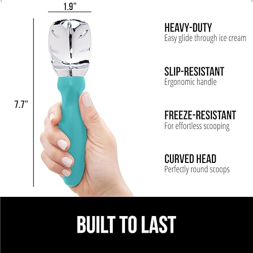 Miniatura 2 de Cuchara para helado premium de Gorilla Grip, apta para lavavajillas, con un mango de agarre cómodo, diseño resistente y duradero. Herramienta de