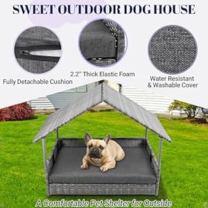   Heeyoo-Wicker-Dog-House-Elevated-Rattan-Dog-Bed-with-Canopy-Large-Dog-House-Outdoor-with-Water-Resistant-Cushion-Outside-Rattan-Dog-House-for-Small-Medium-and-Large-Dogs-with-Protective-Cover