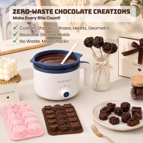 Electric Chocolate Melting Pot with Accessories & 2 BPA-Free Insert Pots — view 3