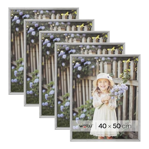 Woltu Juego De 5 Marcos De Fotos De Madera Maciza 40x50cm, Marcos De Foto Para Pared O Mesa, Marco De Póster En Vertical Y Horizontal Para Decor Woltu Juego De 5 Marcos De Fotos De Madera Maciza 40x50cm, Marcos De Foto Para Pared O Mesa, Marco De Póster En Vertical Y Horizontal Para Decor