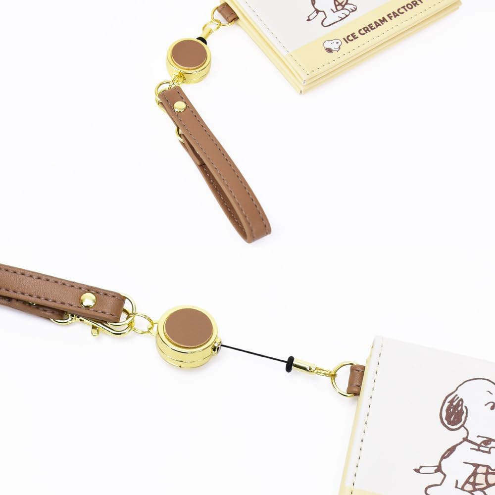 SNOOPY Women's Bi-Fold Pass Case YE Ice Cream