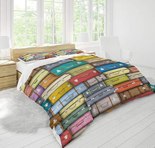 Linge de lit vintage voyage 140x200 design de vacances - 3