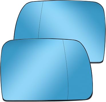 1 Pair Left Right Rearview Wing Door Mirror Glass Heated, Robust Door Wing Rearview Mirror Glass Heated, Replacement for BMW X5 E53 1998 1999 2000 2001 2002 2003 2004 2005 2006